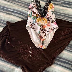Floral Kids One Piece Swimsuit
